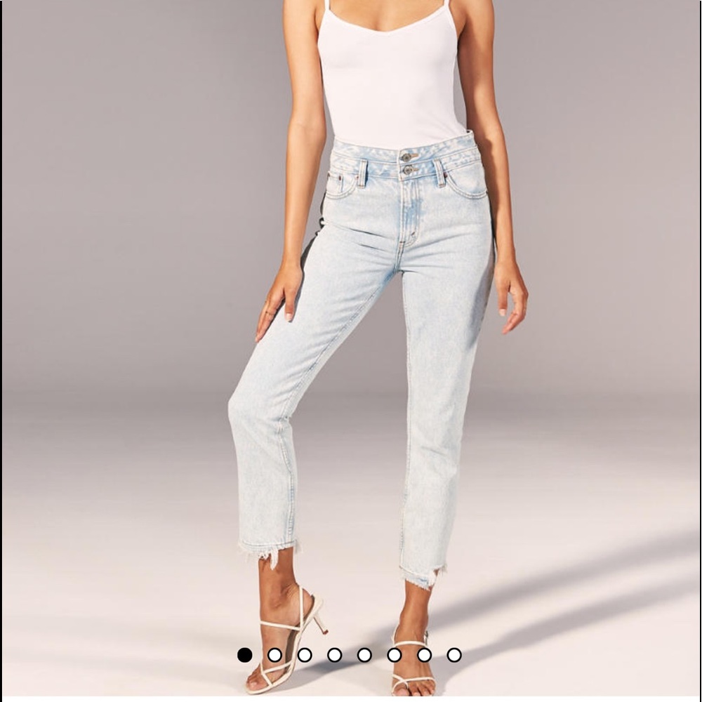 Abercrombie &Fitch double waste high rise mom jean